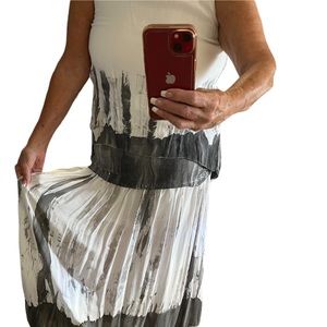 Tie dye and sequins! Soft,flowing & layered Maxi 2 piece by impulse!